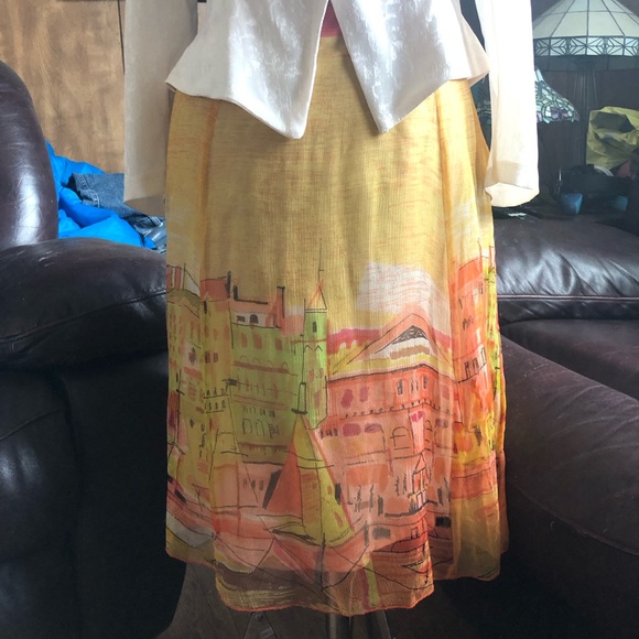 Raindrops Rayon Boho Skirt - Picture 2 of 8